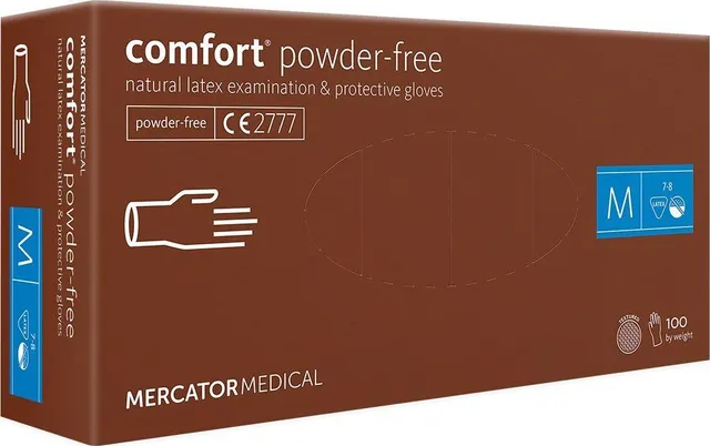 Manusi latex nepudrate Comfort, 100 buc/cutie, marime M