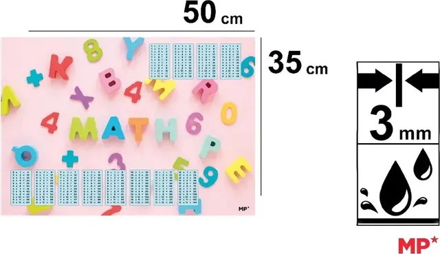 Protectie birou Main Paper, 35 x 50 cm, roz design tabla inmultir