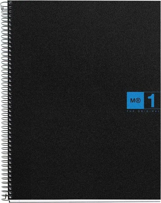 Caiet cu spira Miquelrius Originals, A5, matematica, 80 file, negru-bleu