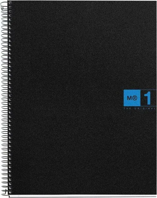 Caiet cu spira Miquelrius Originals, A5, matematica, 80 file, negru-bleu