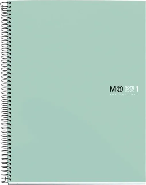 Caiet cu spira Miquelrius Original, A4, matematica, 80 file, aqua