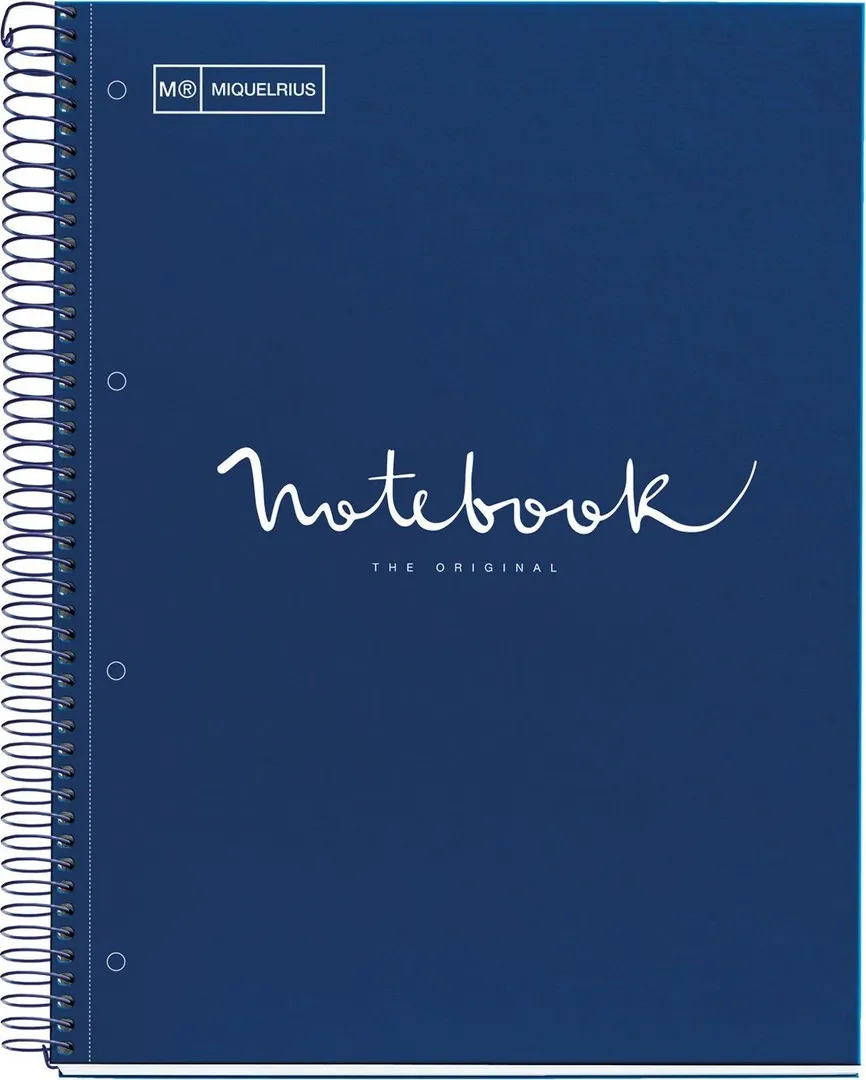 Caiet cu spira, Miquelrius, Emotion, A5, matematica, 120 file, coperta carton dur, albastru