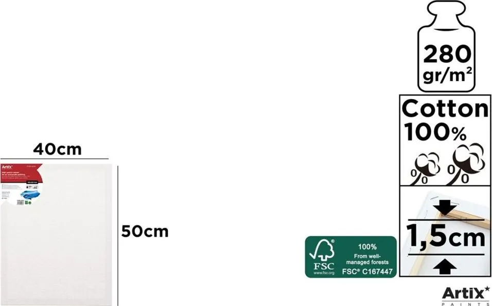 Canvas Main Paper, 40x50 cm, 280g/mp (MR106036buc)