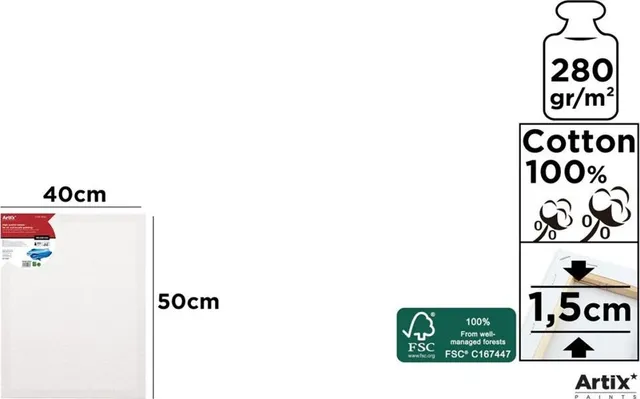 Canvas Main Paper, 40x50 cm, 280g/mp (MR106036buc)