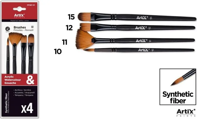 Set 4 pensule Main Paper, numarul 10, 11, 12, 15