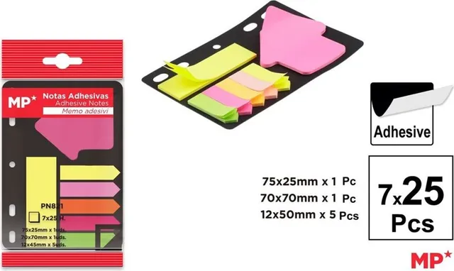 Set index autoadeziv Main Paper, 7 modele, 25 file 75g/mp