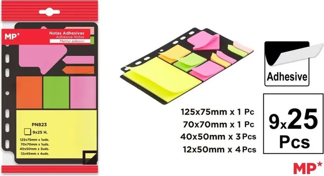 Set index autoadeziv Main Paper, 9 modele, 25 file 75g/mp