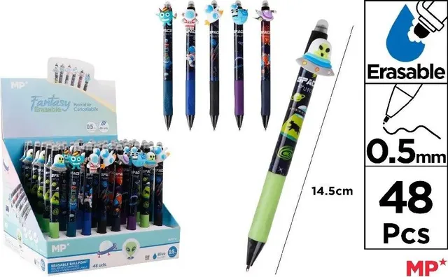 Pix cu mecanism cu rescriere, varf 0.5 mm, design spatiu