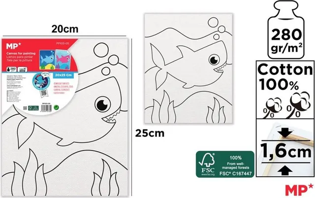 Canvas Main Paper, 20x25 cm, 280gr/mp, tematica rechin