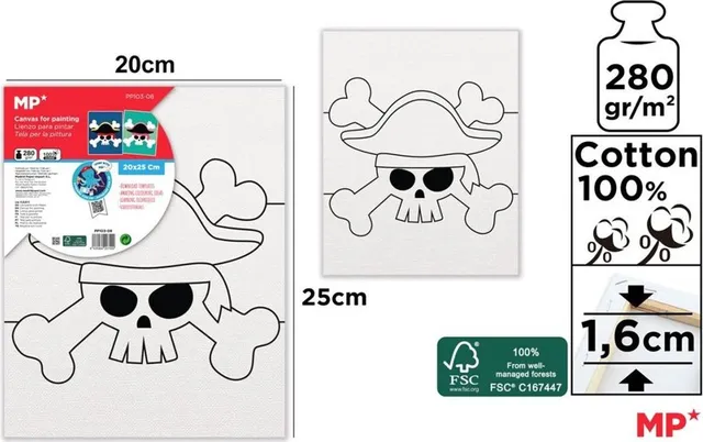 Canvas Main Paper, 20x25 cm, 280gr/mp, tematica pirat