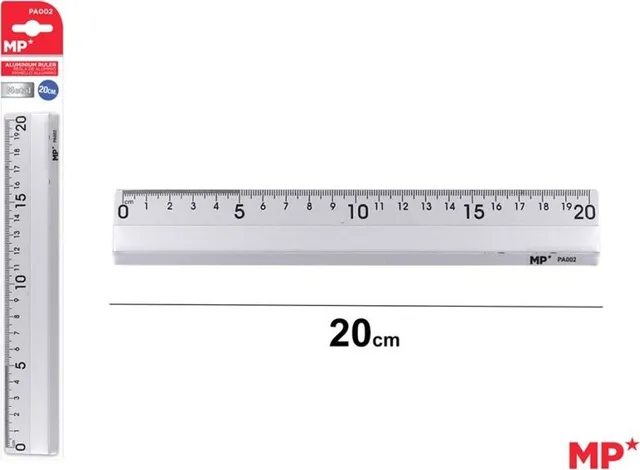 Rigla aluminiu Main Paper, 20 cm, blister