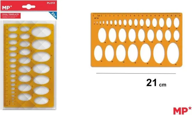 Sablon plastic Main Paper, 21 cm, figuri geometrice, blister