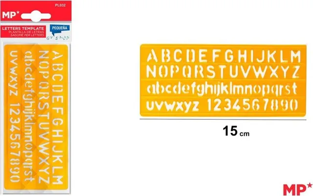 Sablon plastic Main Paper, 15 cm, litere si cifre, blister
