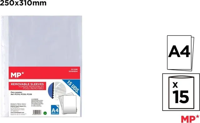 File de protectie Main Paper, A4, 15 bucati/set