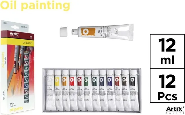 Set 12 tempera ulei Artix, 12 ml