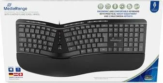 Tastatura multimedia cu fir MediaRange, 124 butoare si Scroll-wheel
