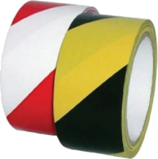 Banda semnalizare si delimitare, 70mm x 200m, alb/rosu