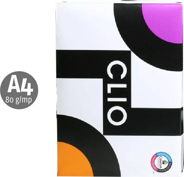 Hartie copiator Clio, A4, 80g, 500 coli/top, 5 topuri/cutie