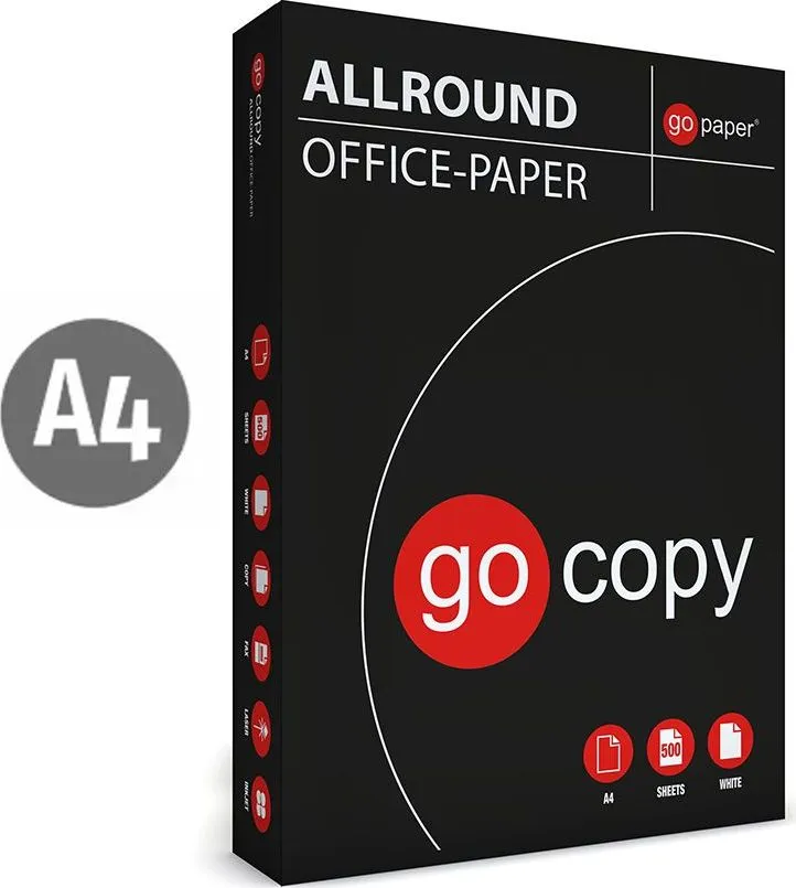 Hartie copiator GO COPY Allround, A4, 500 coli/top, 5 topuri/cutie