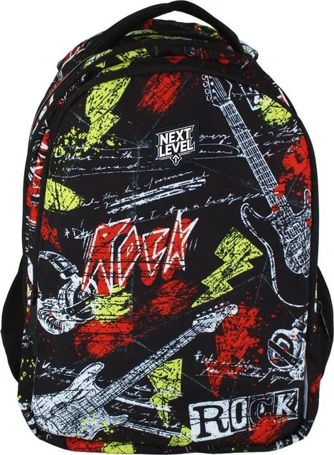 Ghiozdan Next Level, 2 in 1, colectia 4EverRock, 3 compartimente, 48x33x23 cm