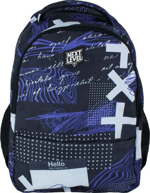 Ghiozdan Next Level, 2 compartimente, colectia Hello, 48x33x20 cm