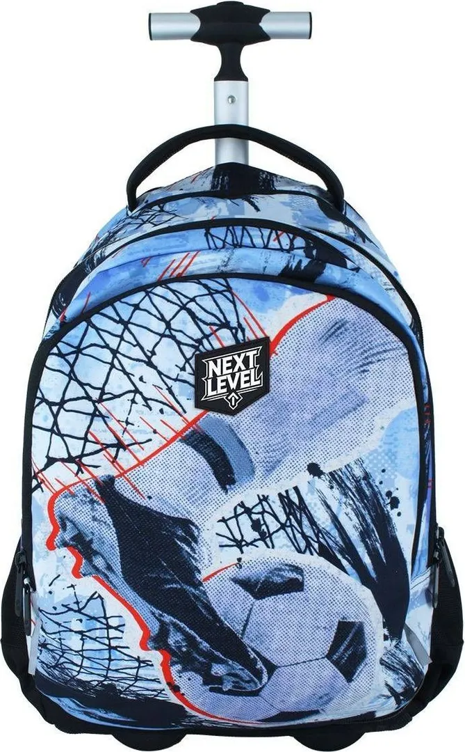 Troller Next Level, 3 compartimente, tematica fotbal, 48x33x19 cm