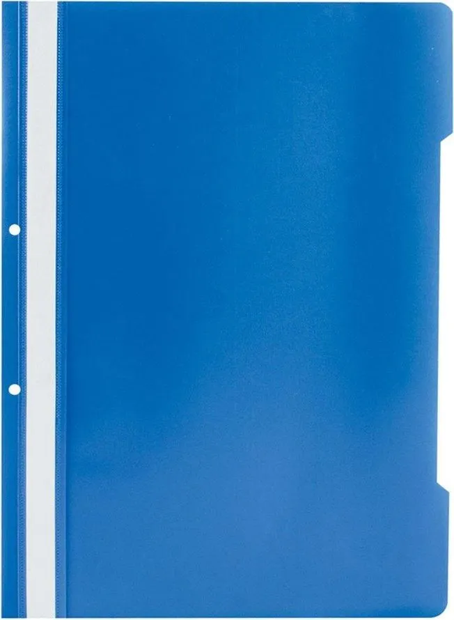Dosar plastic cu doua gauri, A4, 25 bucati/set, albastru