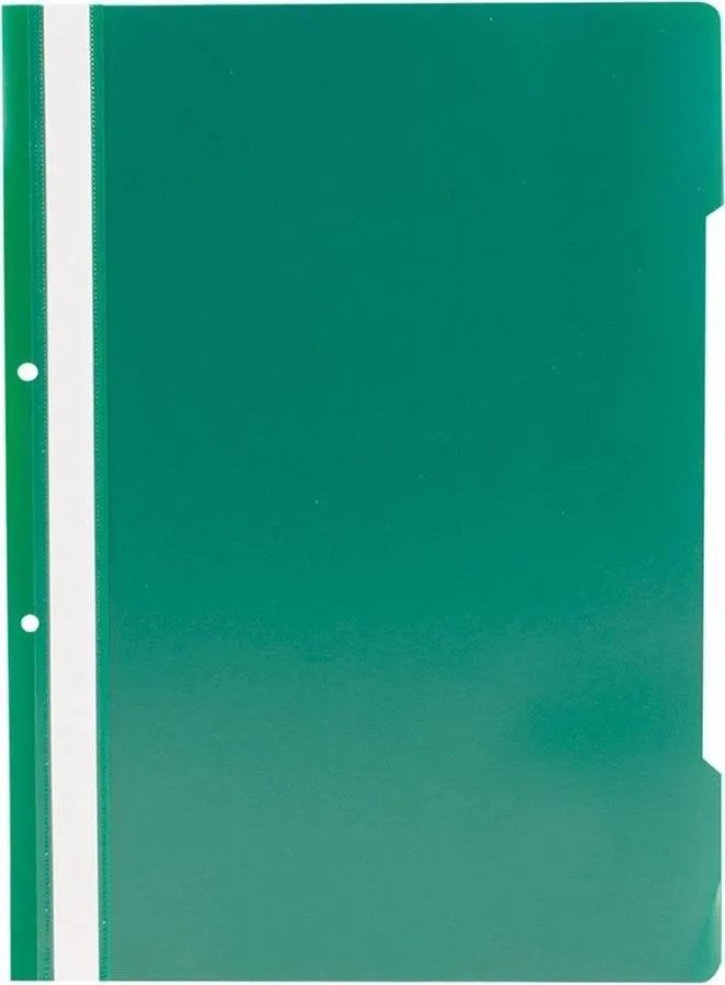 Dosar plastic cu doua gauri, A4, 25 bucati/set, verde