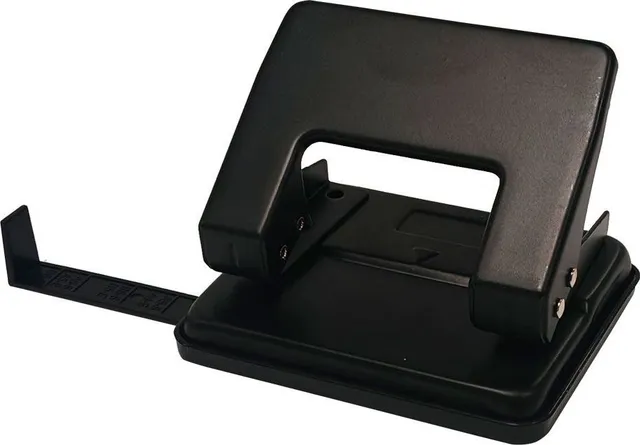 Perforator metalic, 20 coli, 2 perforatii, negru