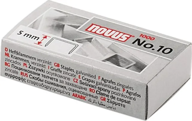 Capse Novus No.10 Super, 5 mm, 1000 bucati/cutie