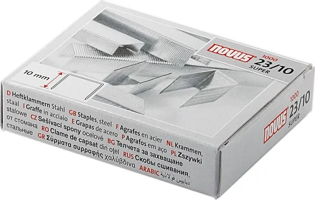 Capse Novus 23/10 Super, 10 mm, 1000 bucati/cutie