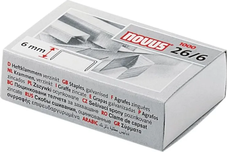 Capse Novus 26/6, 6 mm, 1000 bucati/cutie