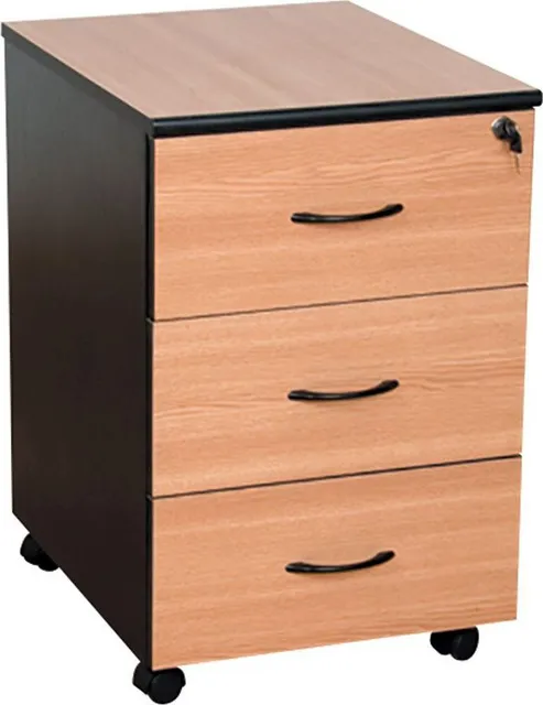 Dulapior mobil Office Line, PAL, stejar/negru, 43x52x67 cm