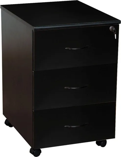 Dulapior mobil Office Line, PAL, negru, 43x52x67 cm