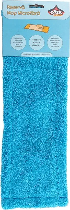 Rezerva mop plat, microfibra, albastru
