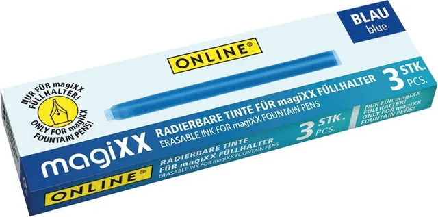 Set 3 rezerve cerneala termosensibila Online magiXX, albastru