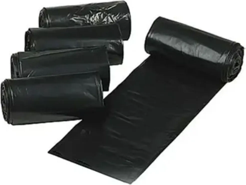 Saci menaj Strong, negri, LDPE, 35 l, 15 bucati/rola