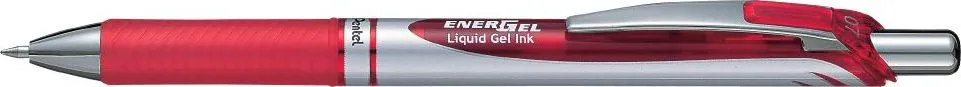 Roller cu gel, Pentel, Energel, 0.7 mm, plastic, rosu (PE101201buc)