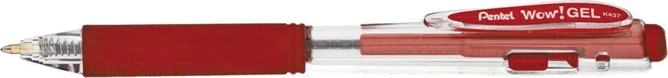 Roller cu gel, Pentel, Wow!Gel, 0.7 mm, plastic, rosu
