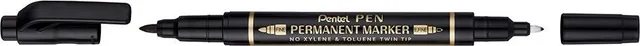 Marker permanent Pentel TWIN TIP 0.3/1.2 mm, rezistent, durabil, cerneala rezistenta la apa