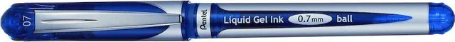 Roller cu gel Pentel EnerGel Xm Medium, 0.7 mm, fara mecanism, albastru