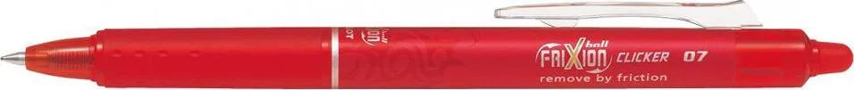 Roller cu gel Pilot Frixion Clicker, cu mecanism, 0.7 mm, rosu