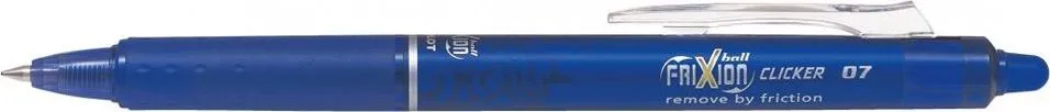 Roller cu gel Pilot Frixion Clicker, cu mecanism, 0.7 mm, albastru