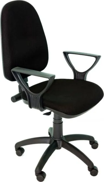 Scaun operational Torino, cu brate, stofa, negru