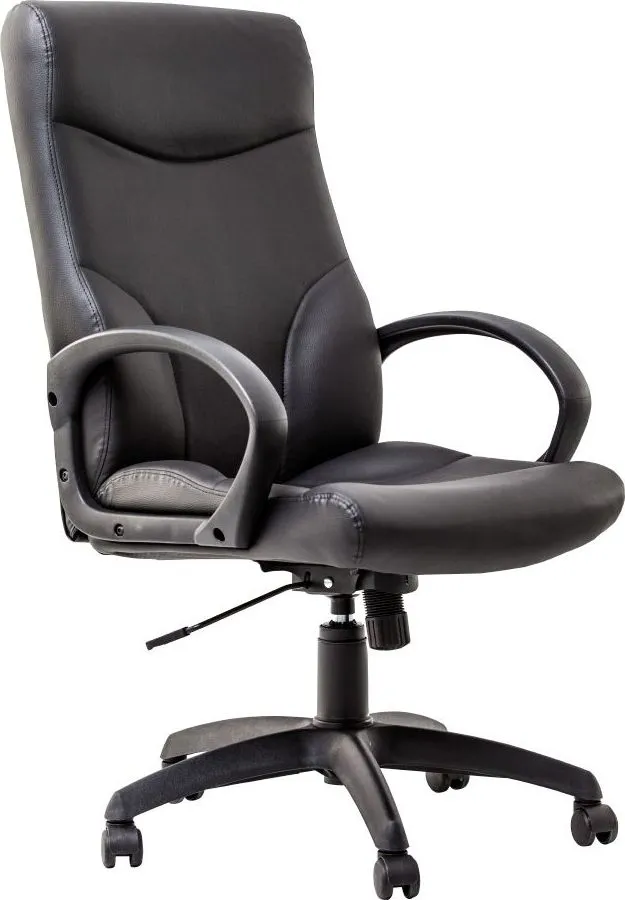 Scaun directorial, Stilo Eco, piele ecologica, negru