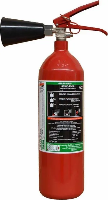 Stingator cu dioxid de carbon, portabil, 2 kg, model G2