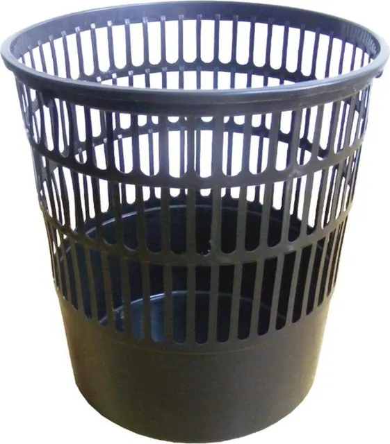 Cos pentru birou, Tami, 16 l, perforat, negru