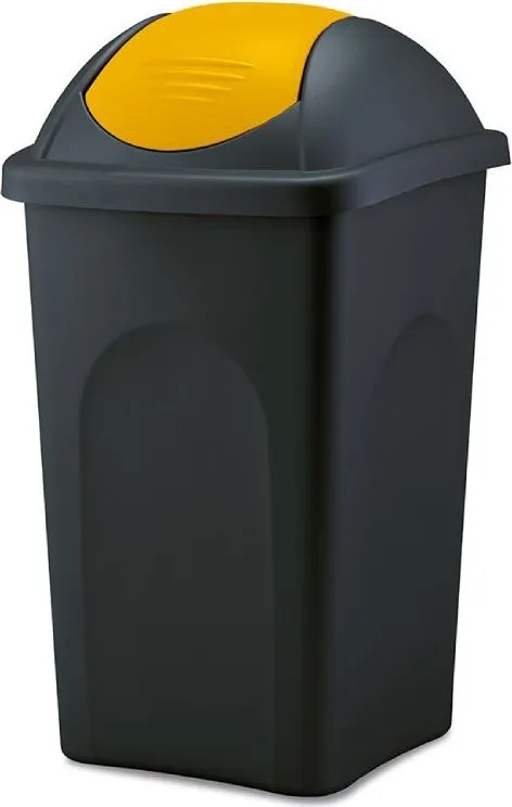 Cos gunoi Multipat 30L capac galben, rezistent, durabil, colectarea selectiva a deseurilor