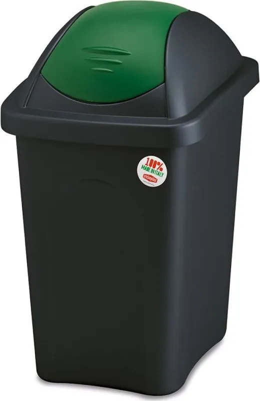 Cos gunoi Multipat 30L capac verde, rezistent, durabil, colectarea selectiva a deseurilor