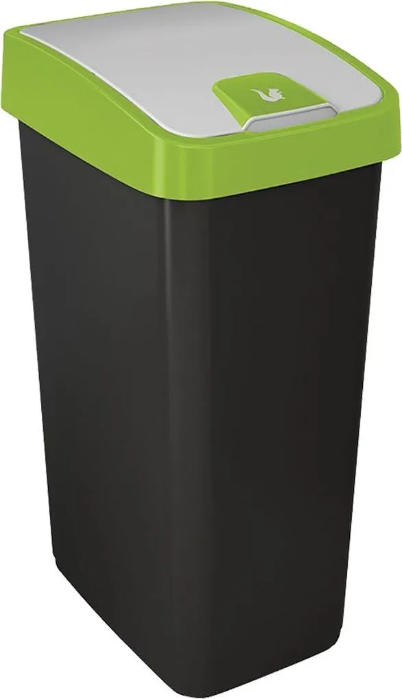 Cos gunoi cu deschidere dubla, 45 L, verde